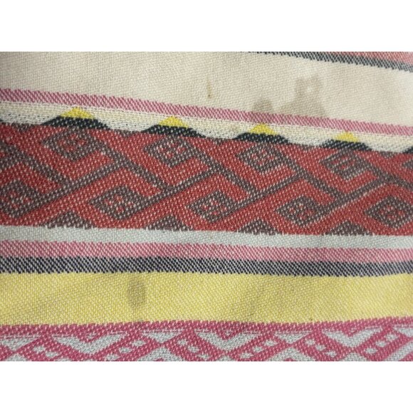 Set of 8 Bright Pink Rainbow Colorful Mexican Striped Woven Fabric Napkins - Picture 8 of 13